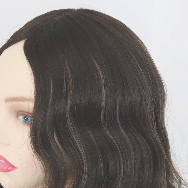 Silk top wig glueless 100% virgin human hair full cuticle jewish Kosher Wigs YR0010