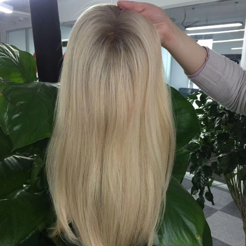 Cuticle Aligned PU Lace Topper Medical European hair for women YR0011