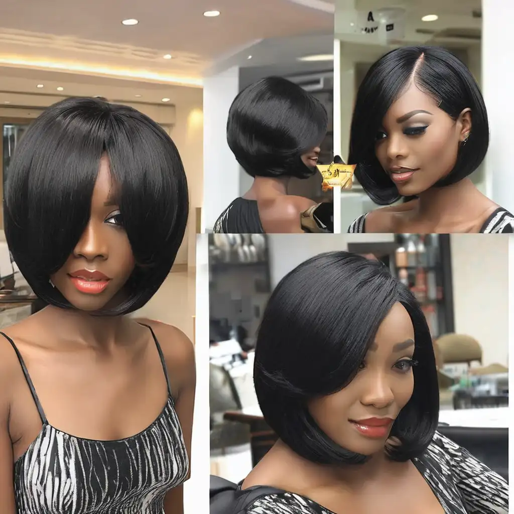 Stylish Bob Cut Human Hair Wigs for Black Women