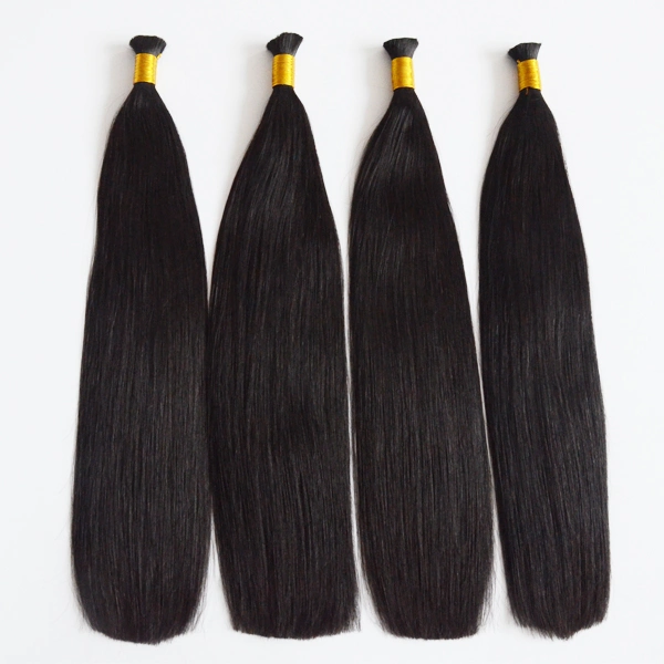 Unprocessed Natural Color Virgin Human Hair Extension Hair Bulk Wholesale ZJ6