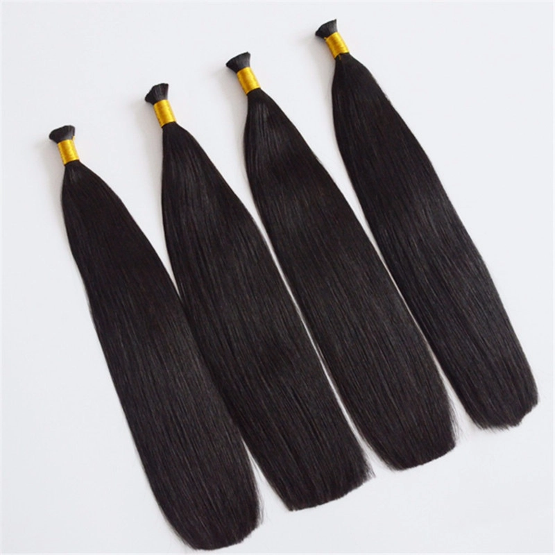 China 100% virgin human hair thicker end hair bulk supplier HJ 006