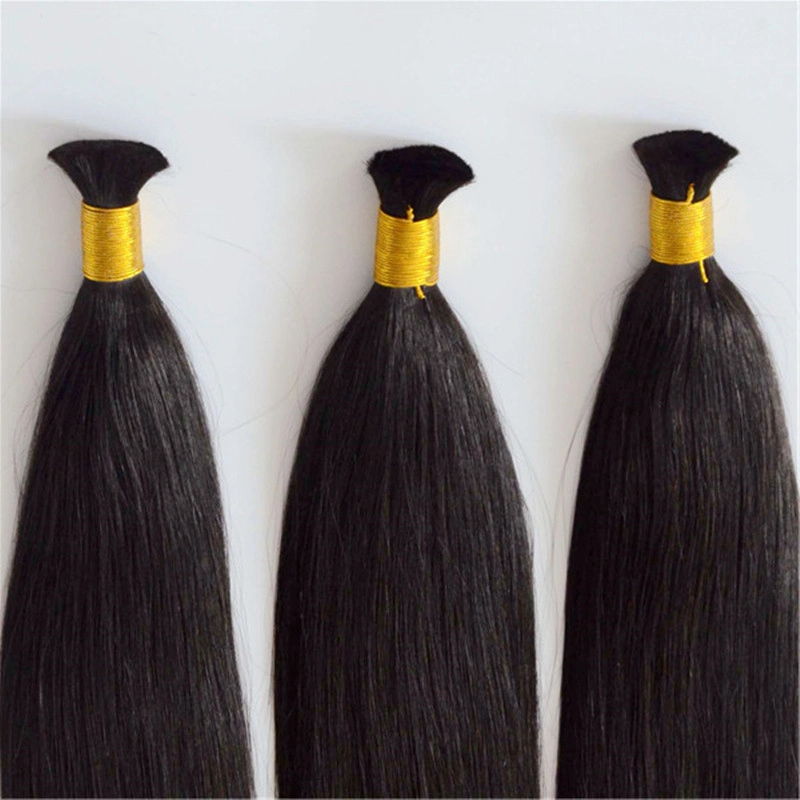 China 100% virgin human hair thicker end hair bulk supplier HJ 006