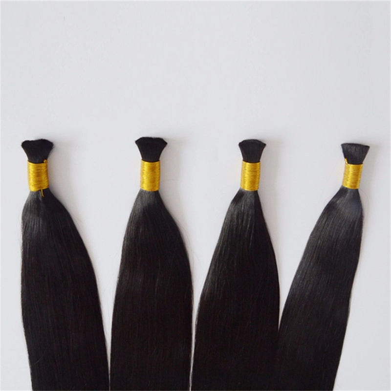 China 100% virgin human hair thicker end hair bulk supplier HJ 006