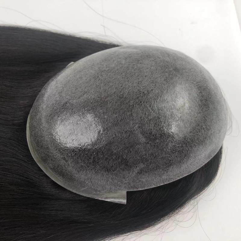 Full PU topper women toupee hair pieces remy human hair YR0019