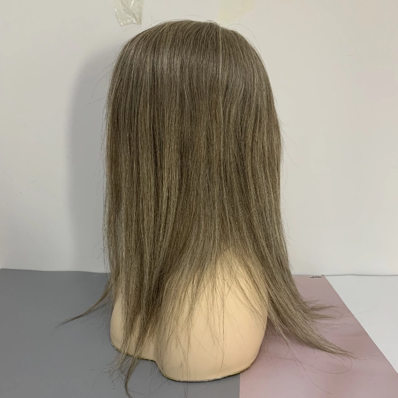 Full PU topper women toupee hair pieces remy human hair YR0019